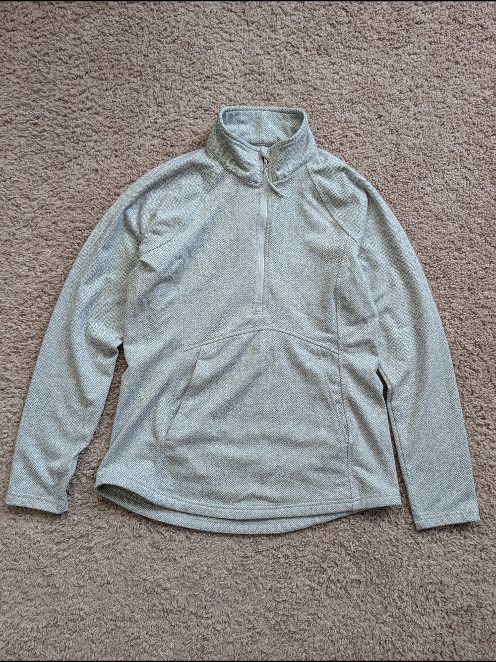 Kyodan Outdoor Womens Light Gray Half Zip High Neck Pullover Size Medium